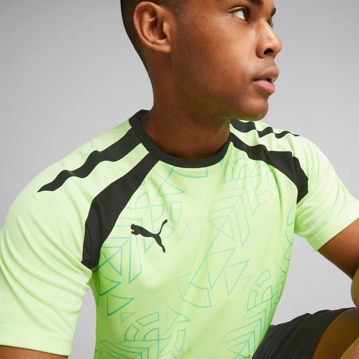 Puma Mens Team Liga Graphic Jrsey Yellow