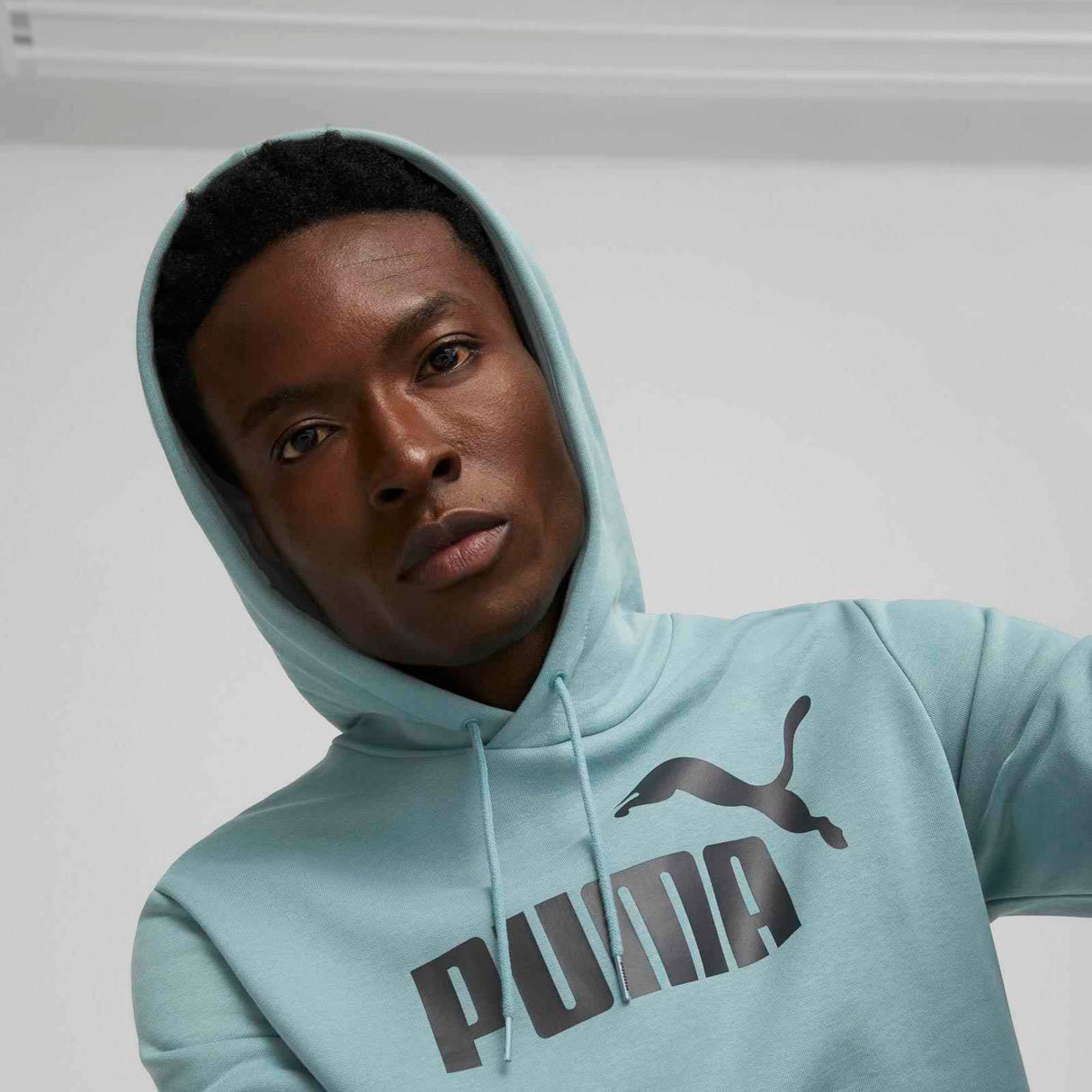 Puma Mens ESS Big Logo Hoodie FL Blue