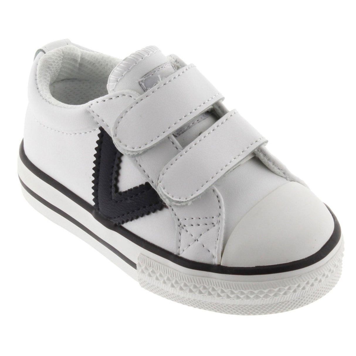 Victoria Velcro Canvas Sneaker Jnr Wh/Bk