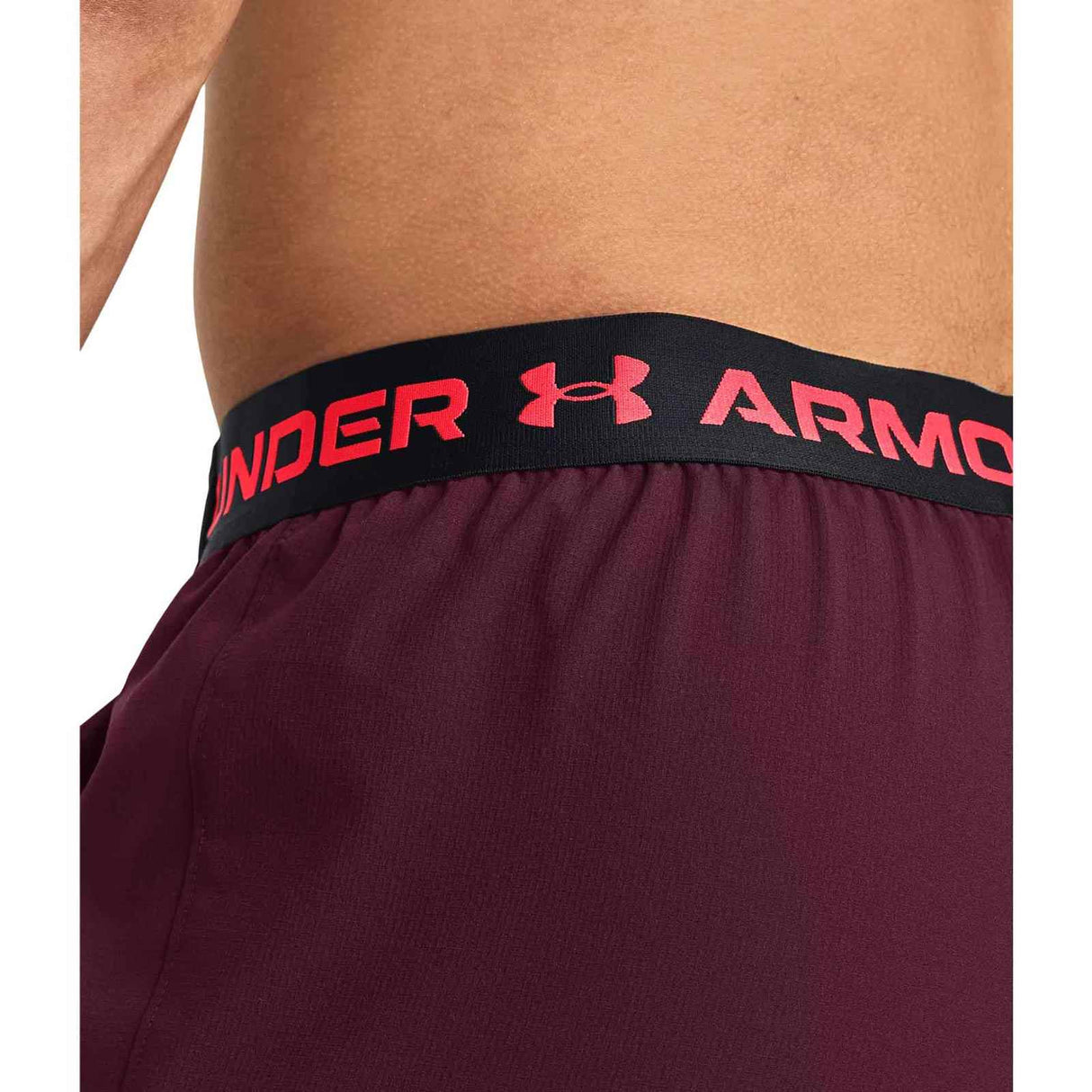 UA Mens Vanish Woven 6in Shorts Maroon