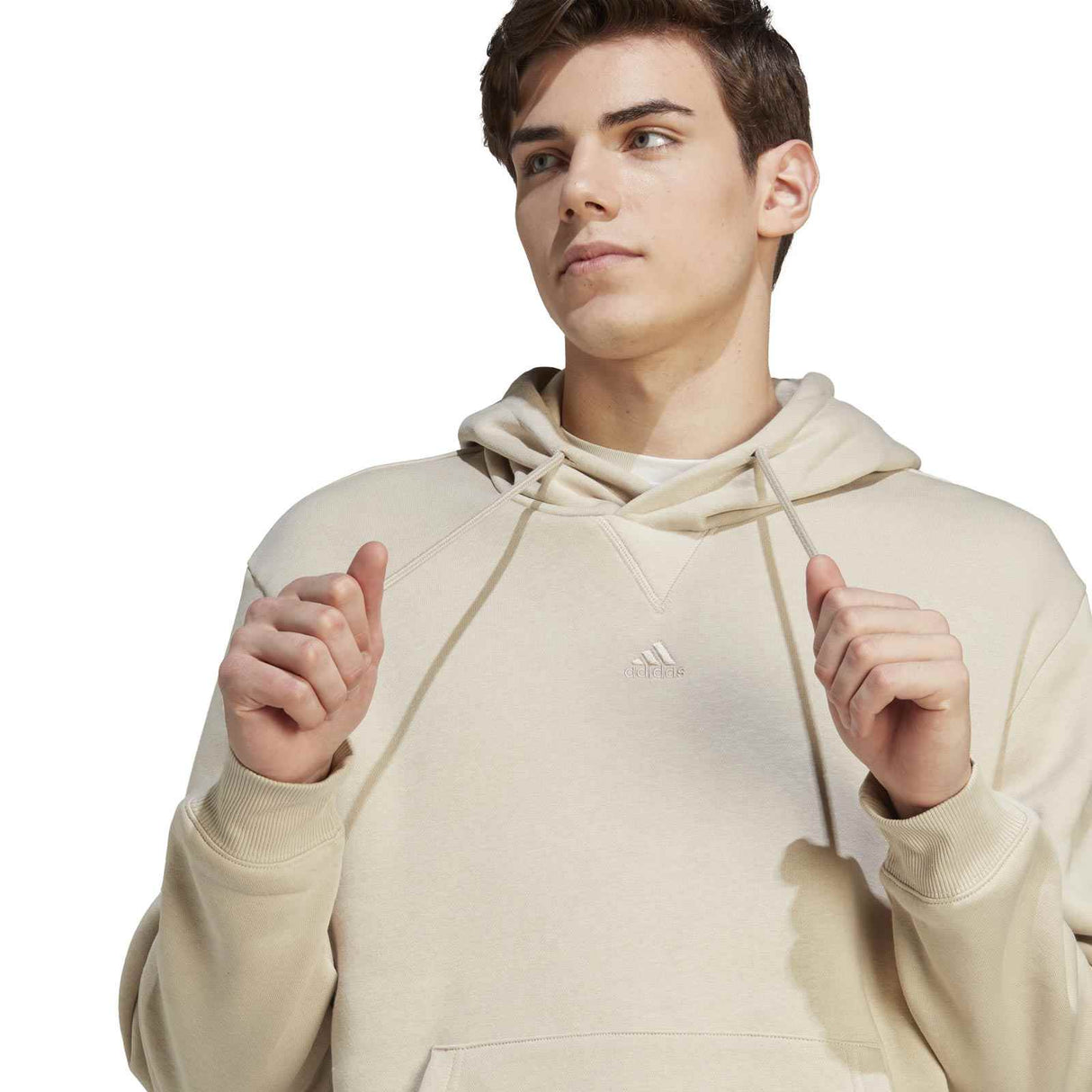 adidas Mens All SZN Hoodie Beige