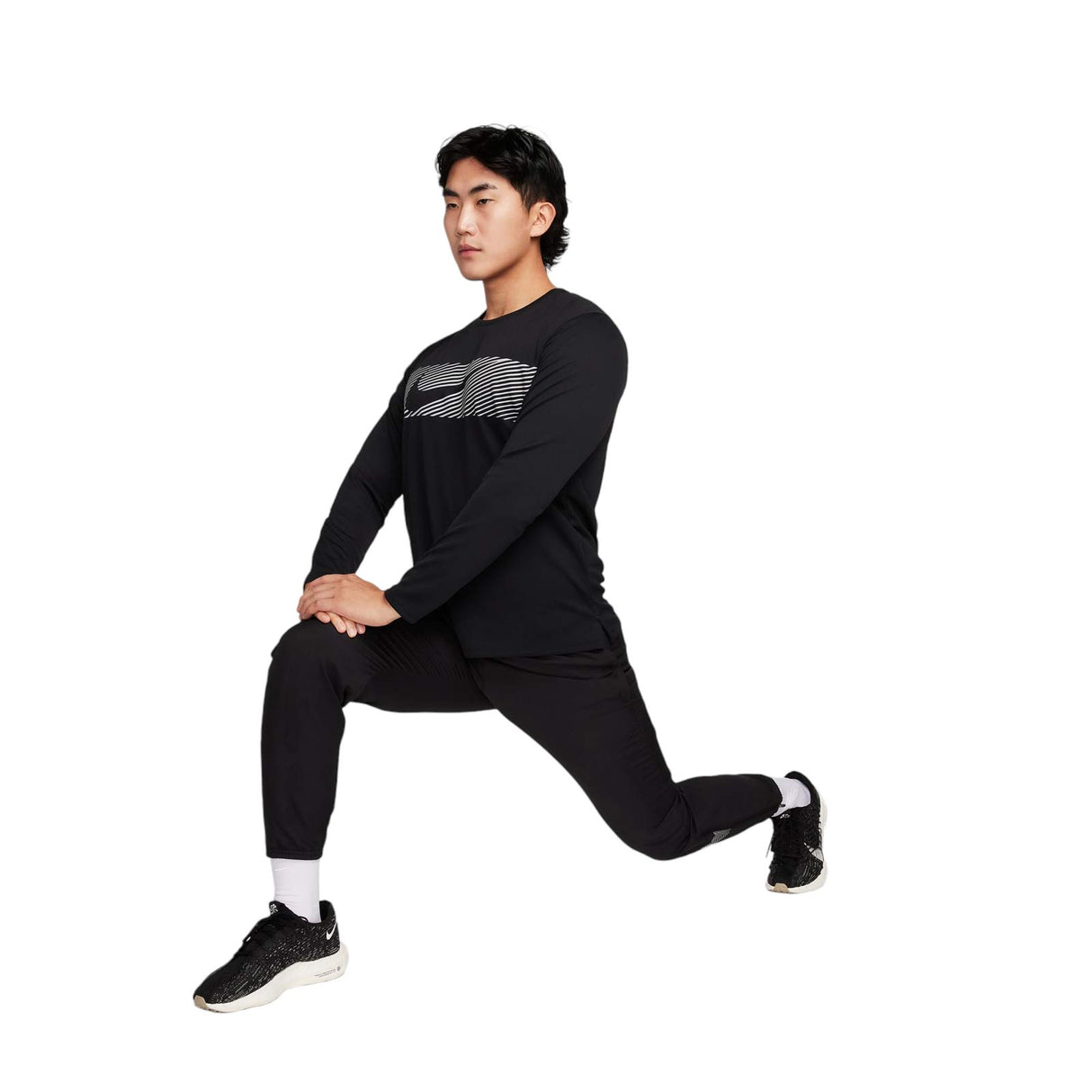 Nike Mens DF UV Miler Flash LS Top Black