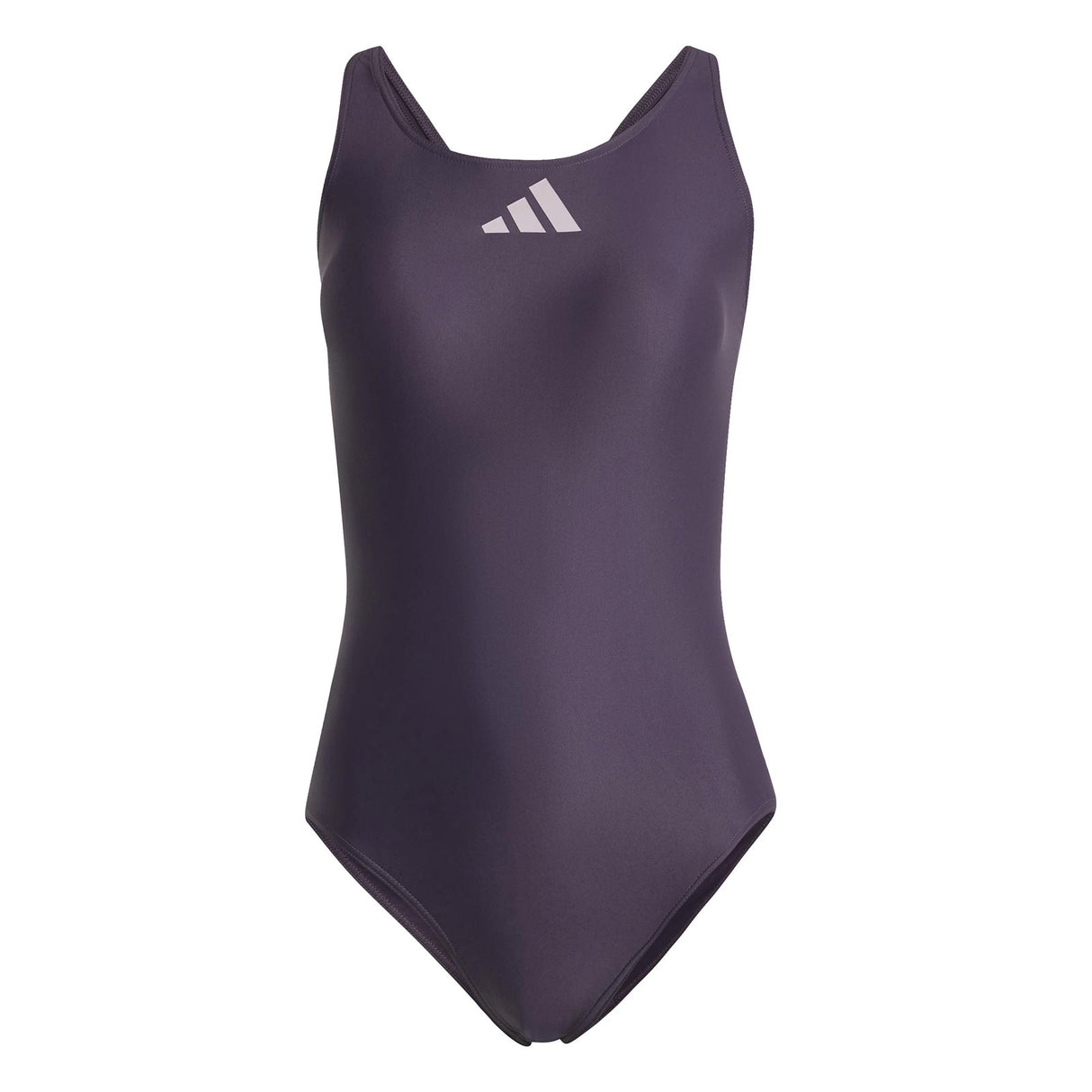 adidas Womens 3 Bars Swimsuit Purple