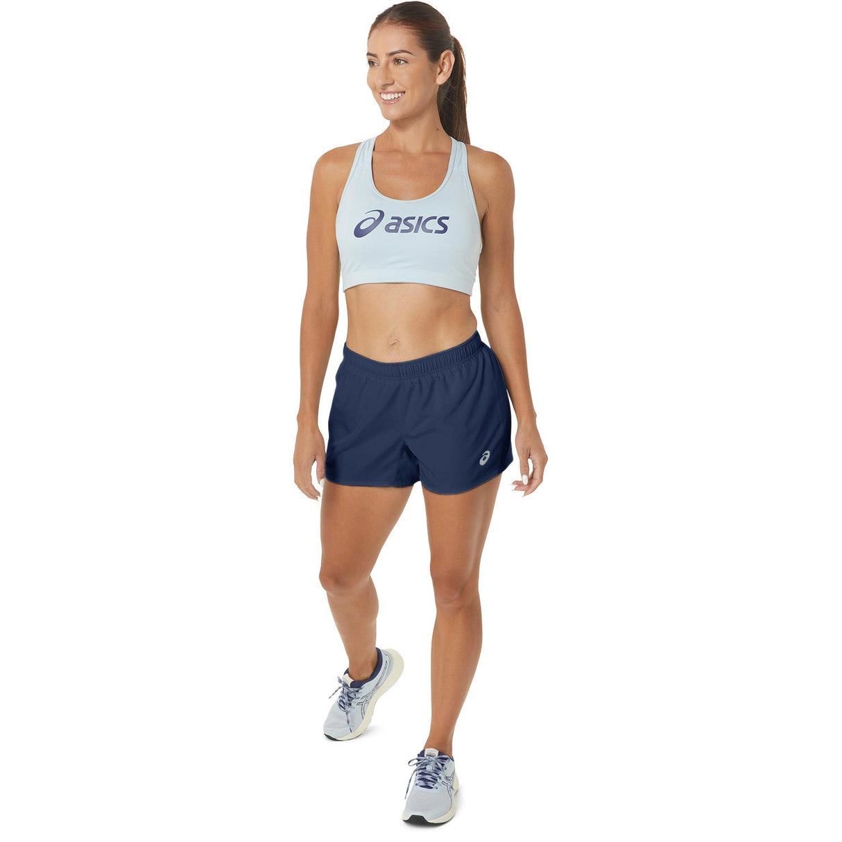 Asics Womens Core 4in Short Blue