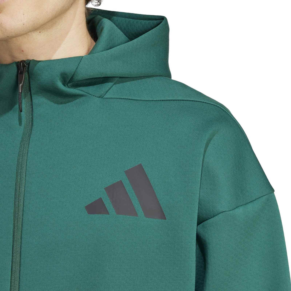 Adidas ZNE Mens FZ Hoodie Green