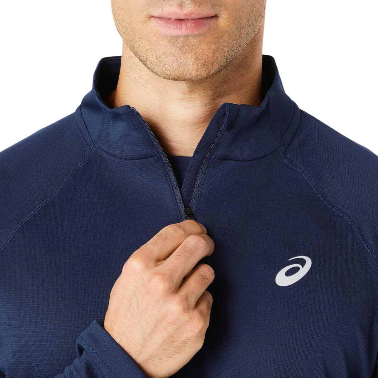 ASICS MENS ICON LS 1/2 ZIP NAVY