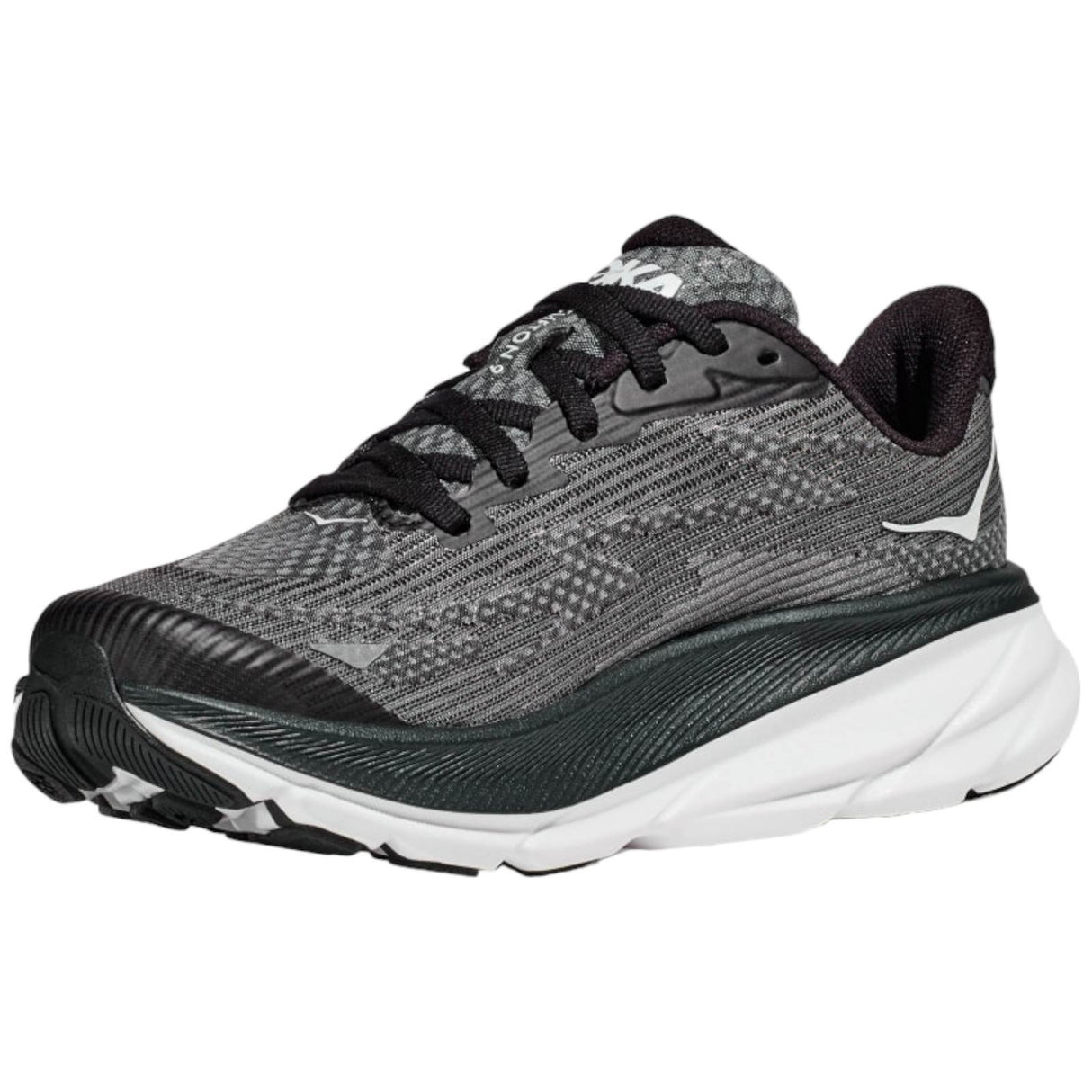 Hoka CLIFTON 9 Kids Unisex Black/White