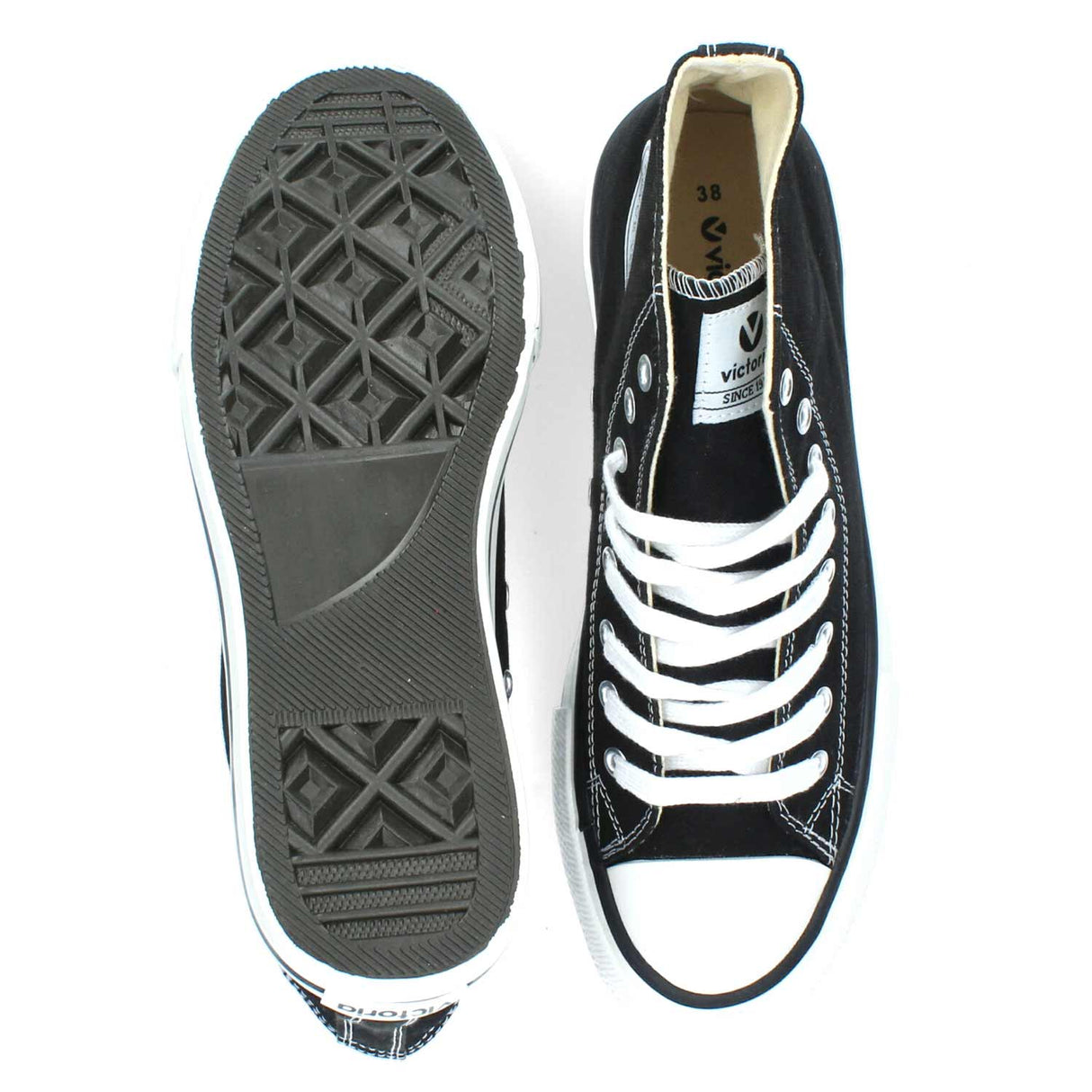 VICTORIA CANVAS HIGH-TOP SNEAKER UNI BLK