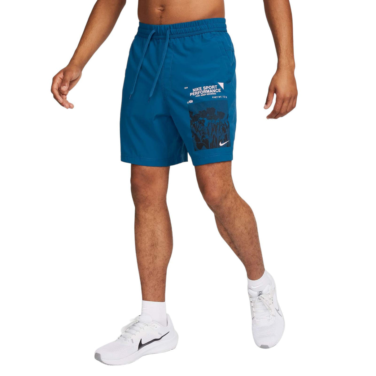 NIKE MENS DF FORM 7UL SHORT GX BLUE