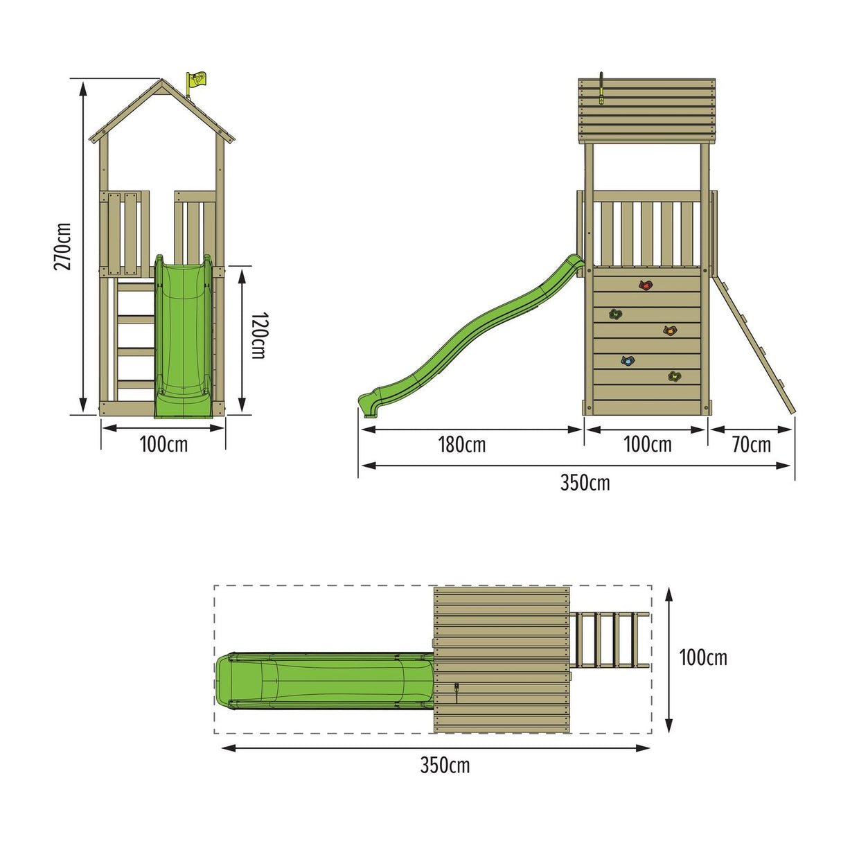 TP Toys Skywood Playtower with Ripple Slide