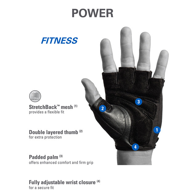 Harbinger Mens Power Glove Black