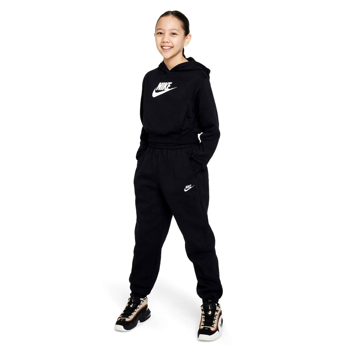 Nike Girls NSW Club CRP Hybrid Hoody Blk