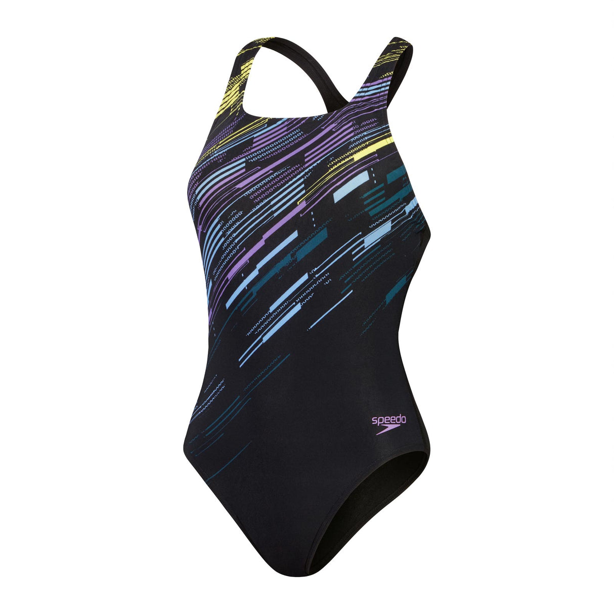 Speedo Wmns Digital Printed Medalist Blk