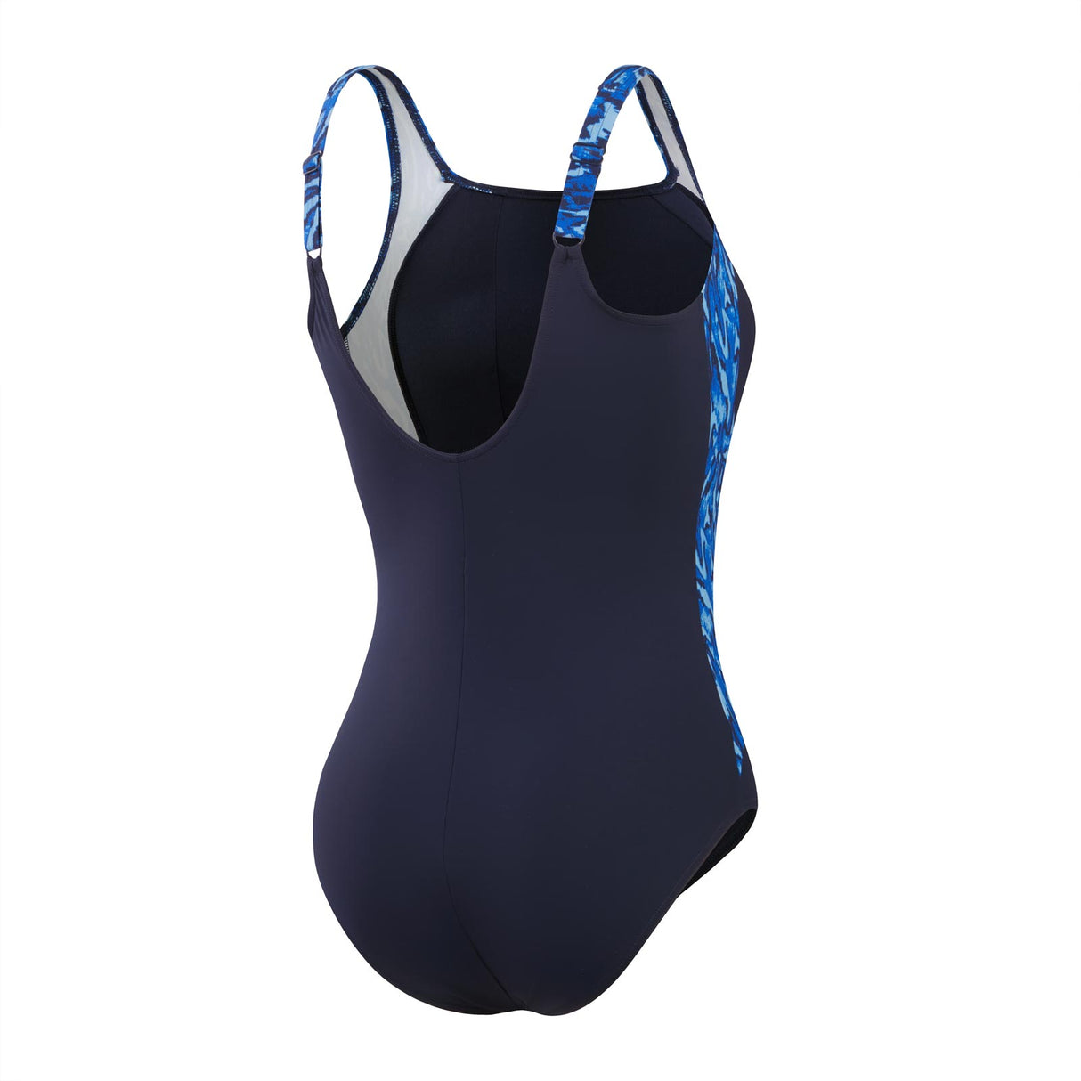 Speedo W Shape LunaLustre Prntd 1PC Blue