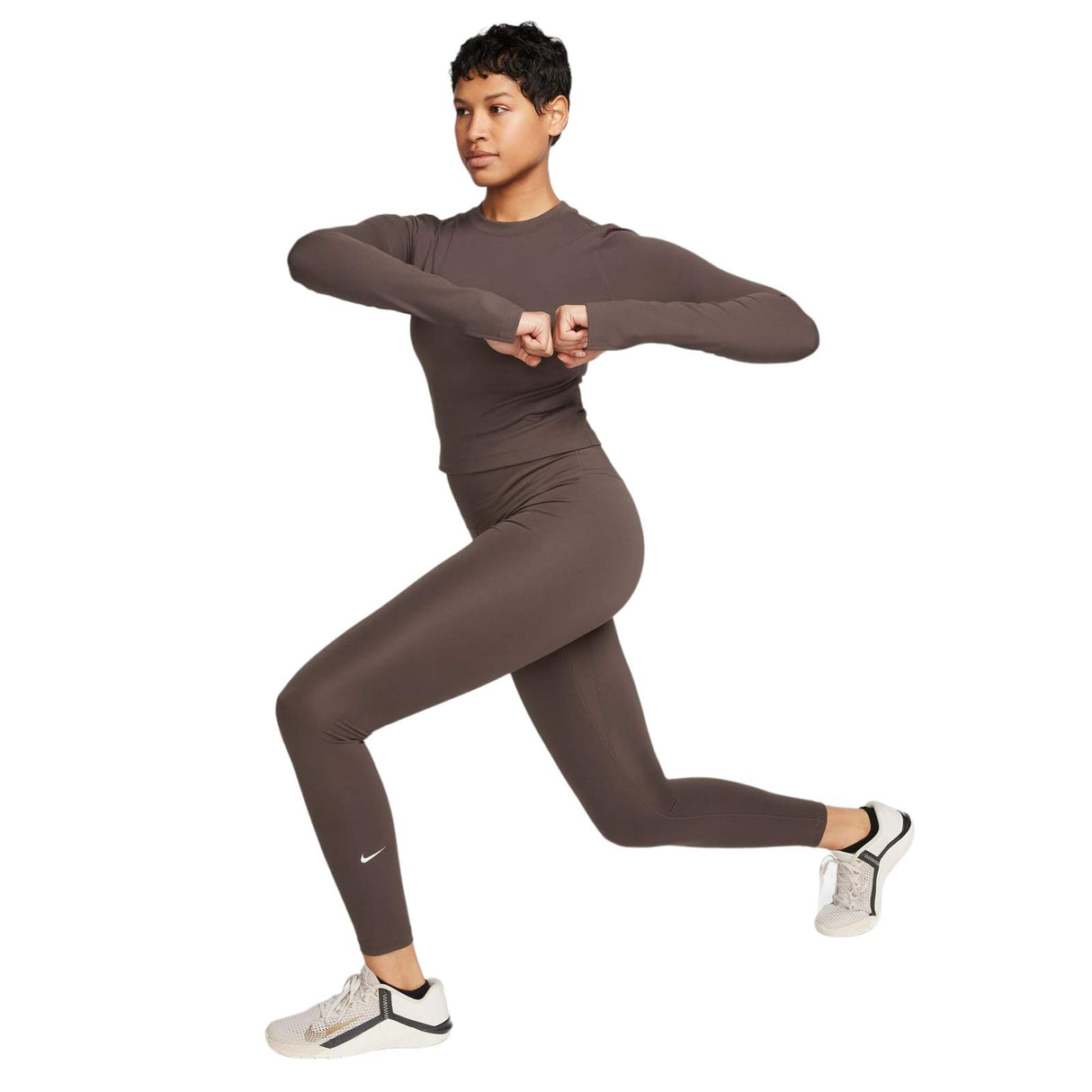 Nike Wmns One DF HR Tight Brown