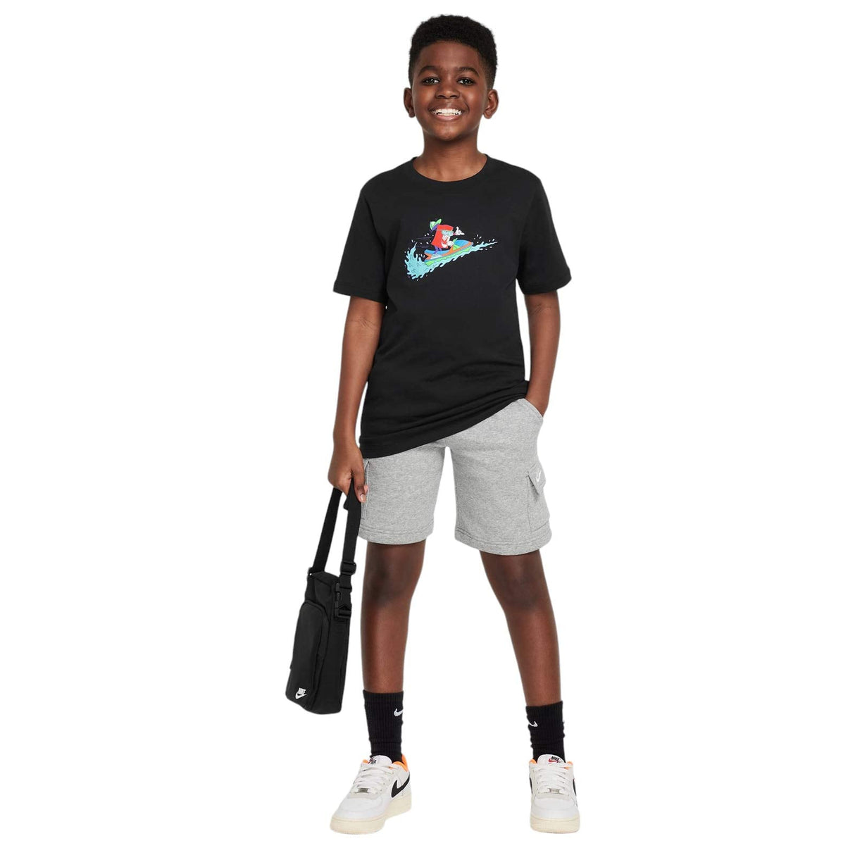 Nike Boys NSW Boxy 1 Tee Black
