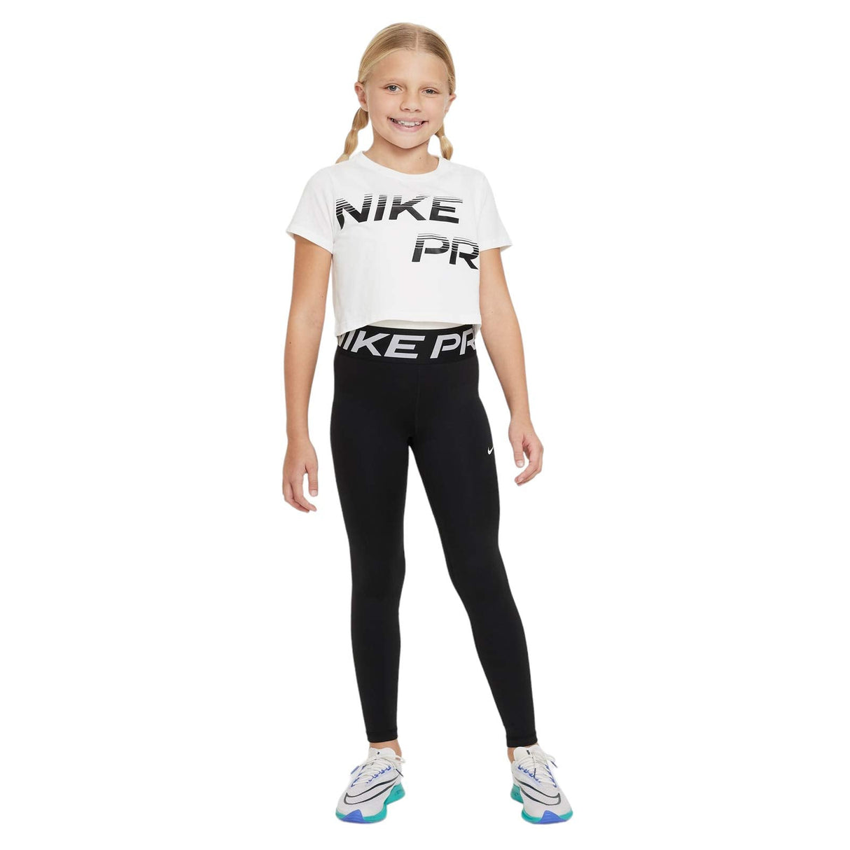Nike Girls DFCT SE Crop Tee White