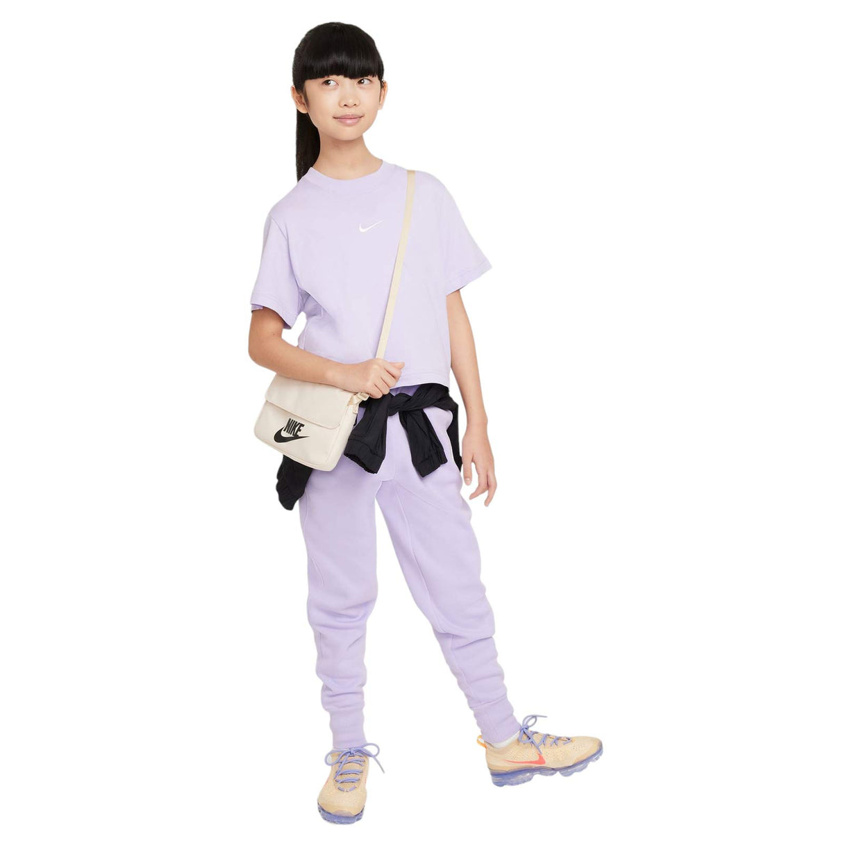 Nike Girls NSW ESSNTL SS Boxy Tee Purple