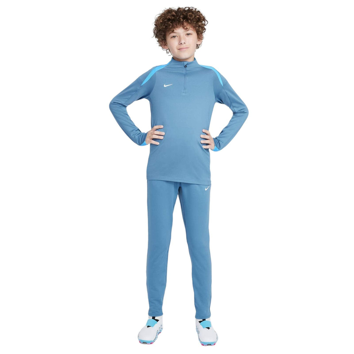Nike Boys Dri-FIT Strike 24 Drill QZ Blu