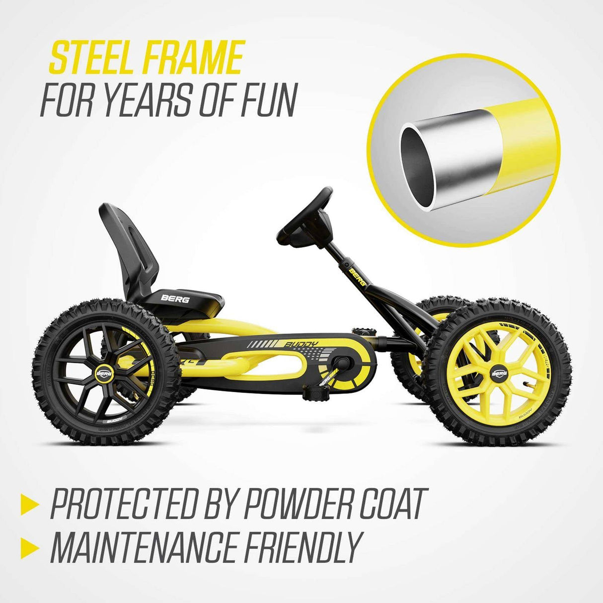 BERG Buddy Cross Yellow Go-Kart