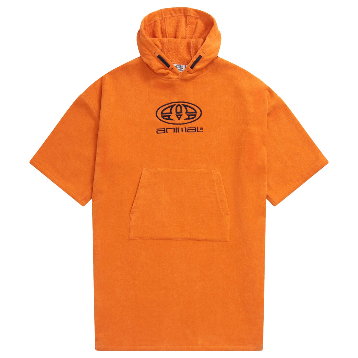 Animal Kids Gill Towelling Organic Poncho Orange