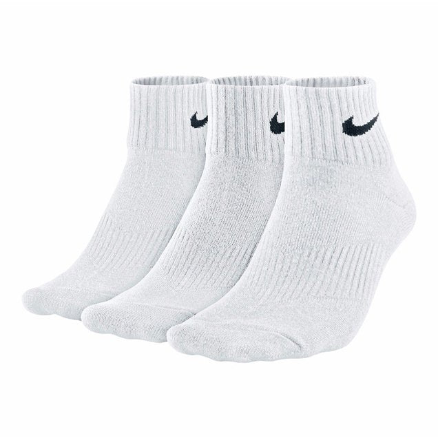Nike Cushion Quarter 3 Pack Socks White