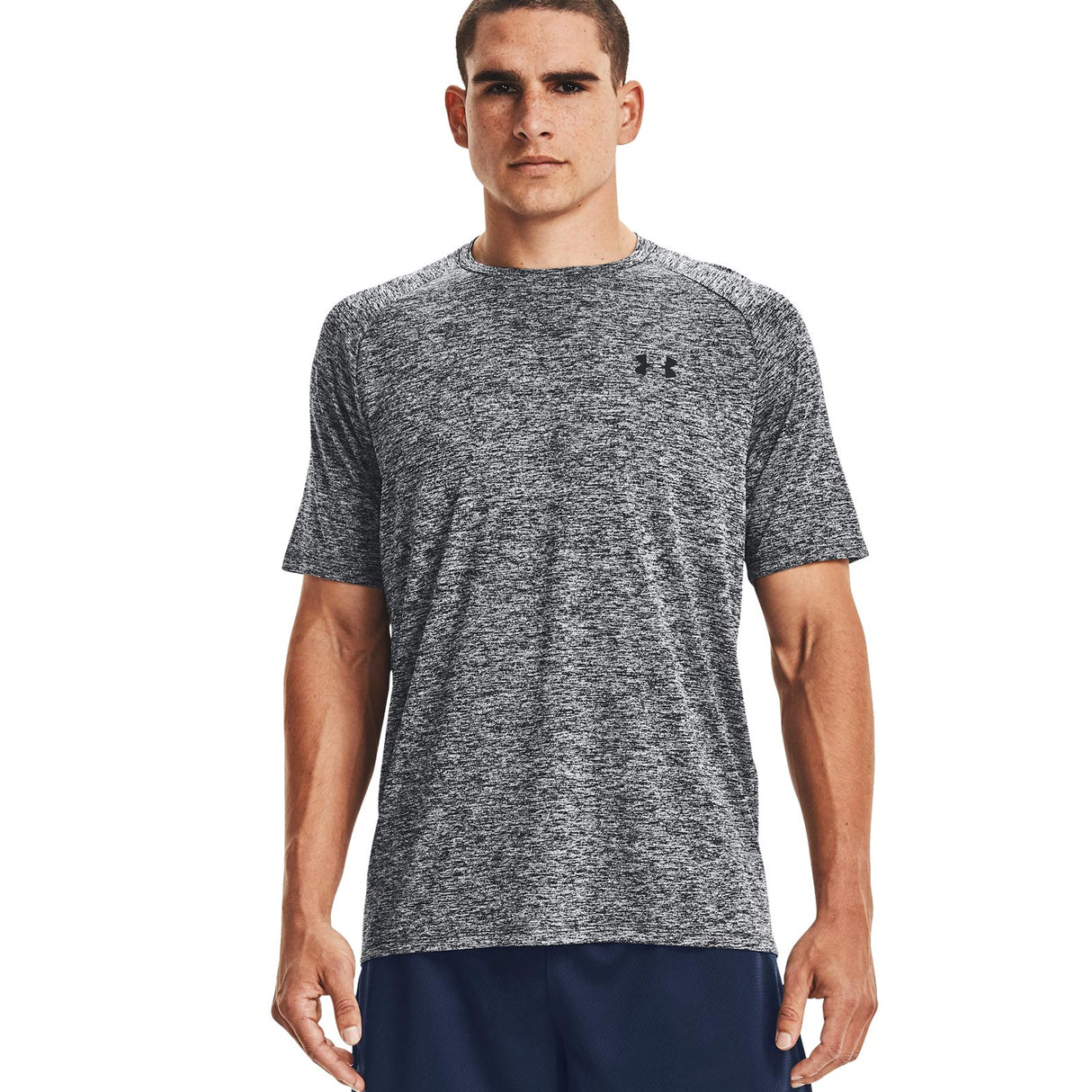 UA Tech 2.0 Mens SS Tee Black Marl