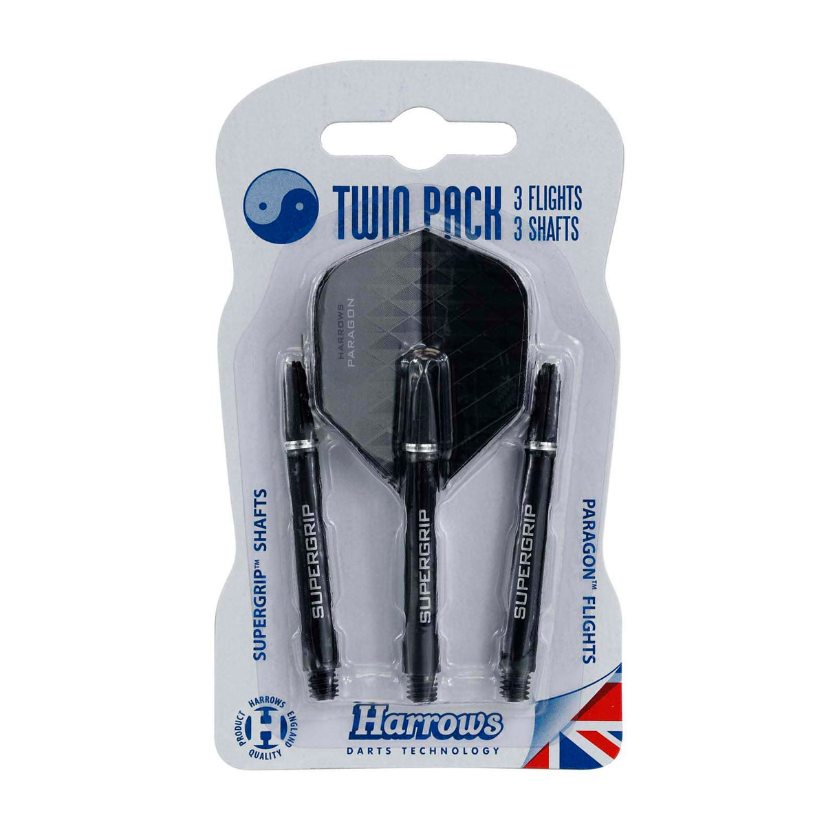 Harrows Twin Pack Black/Silver