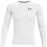 UA Mens HG Armour Comp LS Tee White