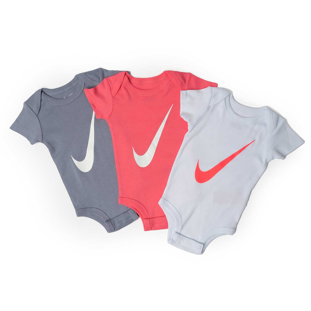 Nike Inf Swoosh 3Pk SS Tee 6-12 MT Pink