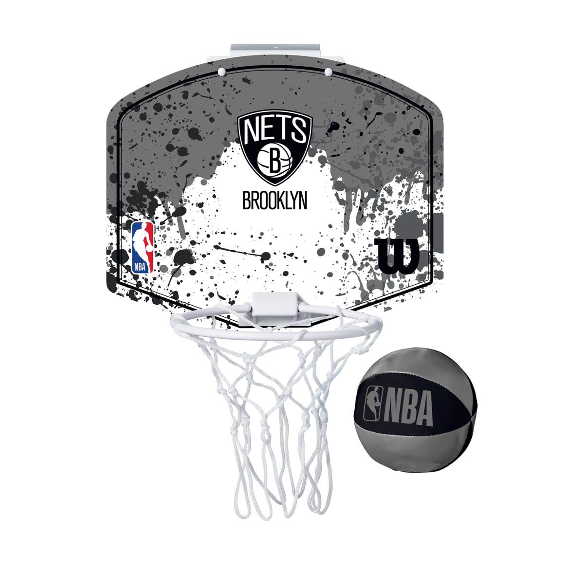 Wilson NBA Mini Hoop Broklyen Nets Grey