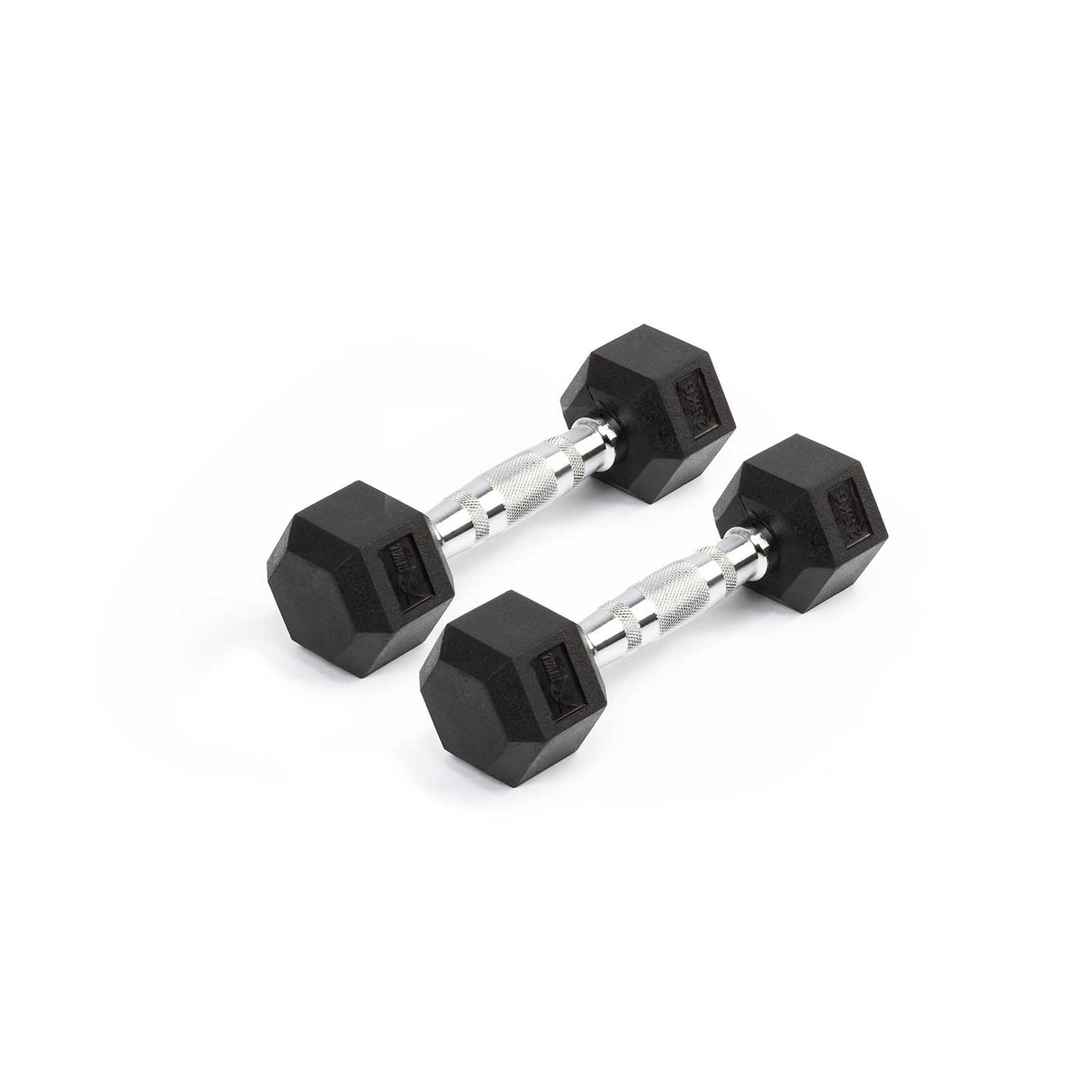 Rival Rubber Hex Dumbell 2.5kg Pair Blk