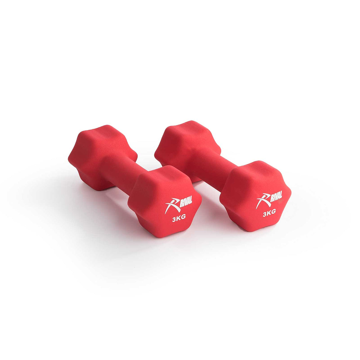 Rival Neoprene Dumbell 3kg Pair Red