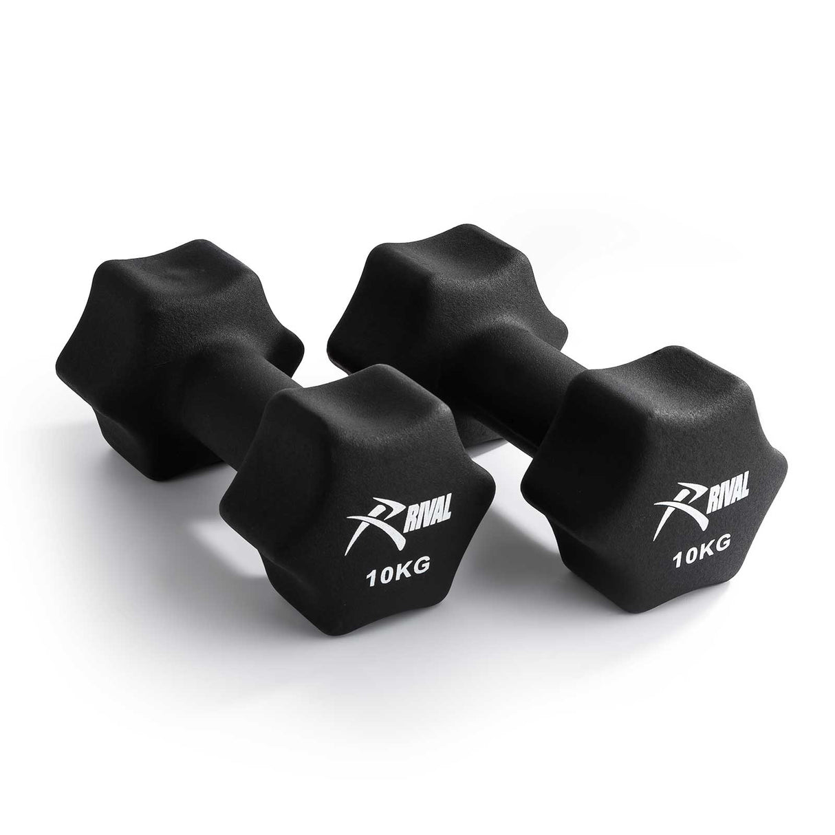 Rival Neoprene Dumbell 10kg Pair Black