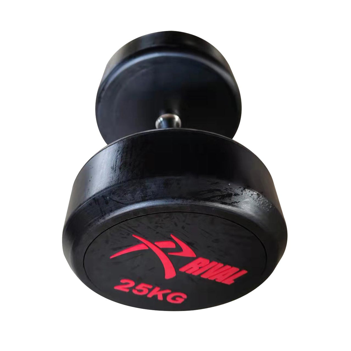 Rival Rubber Round Dumbell 25kg Pair Blk
