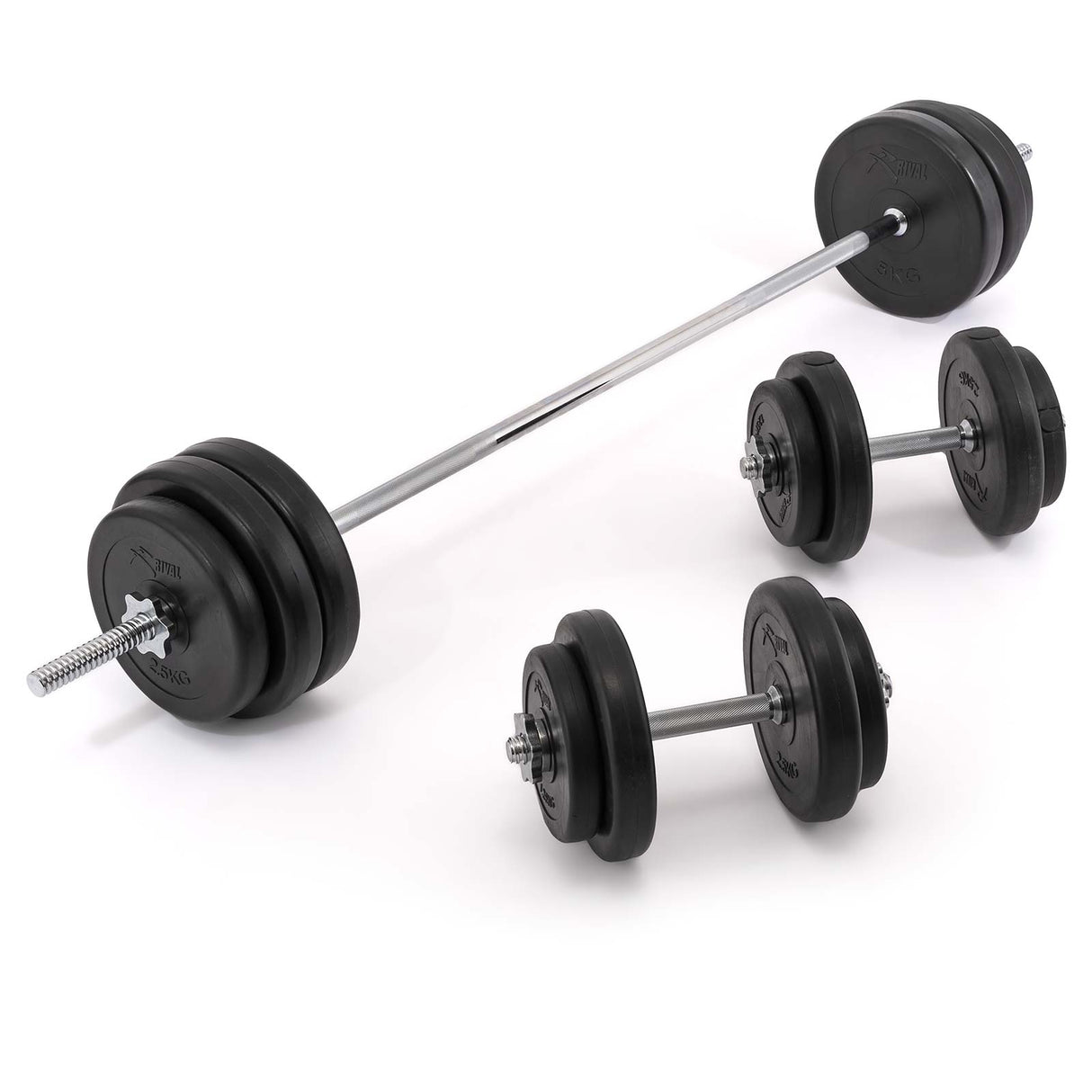 Rival Vinyl Barbell Set 50kg Multi
