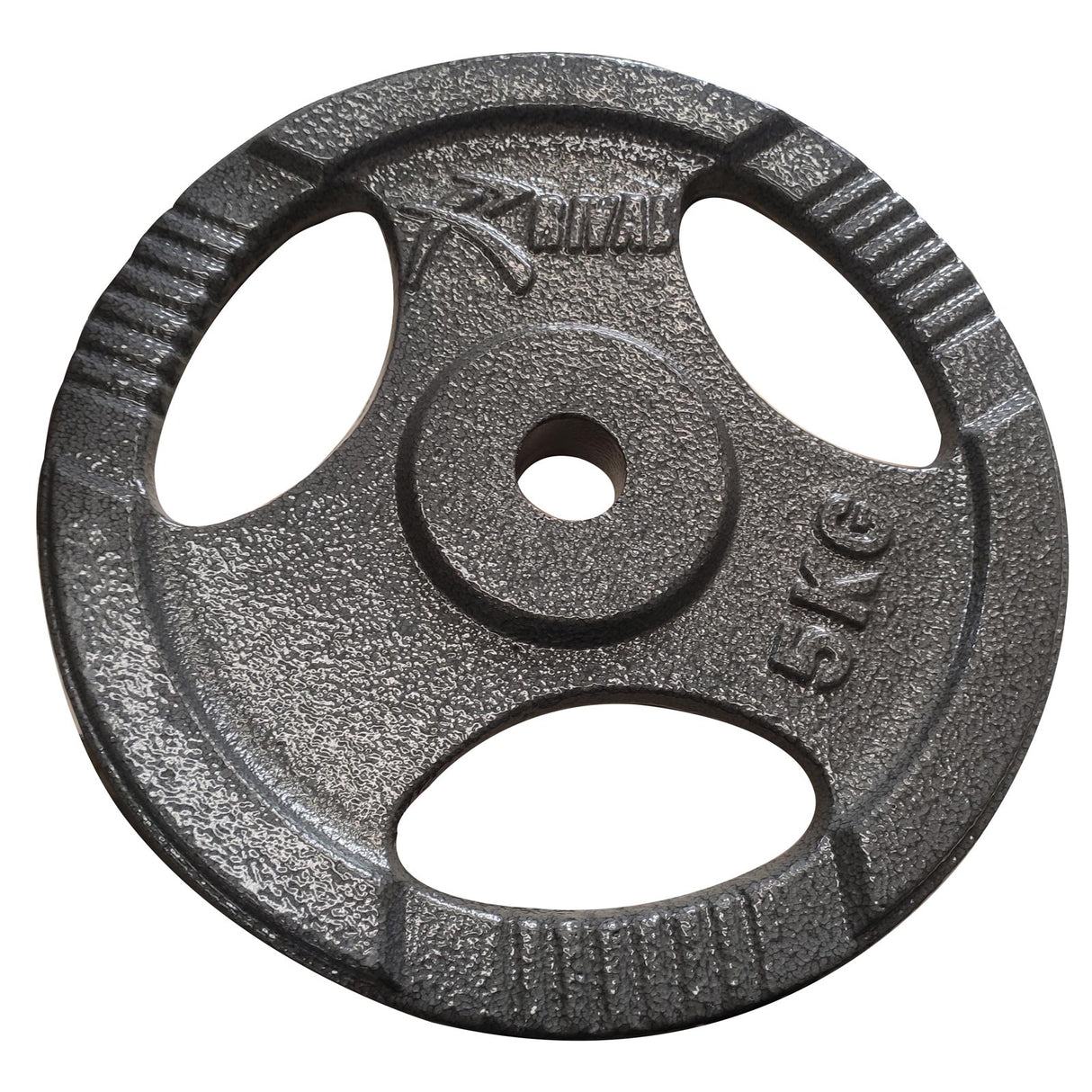 Rival Cast Iron Tri-Grip Plate 5kg Silv