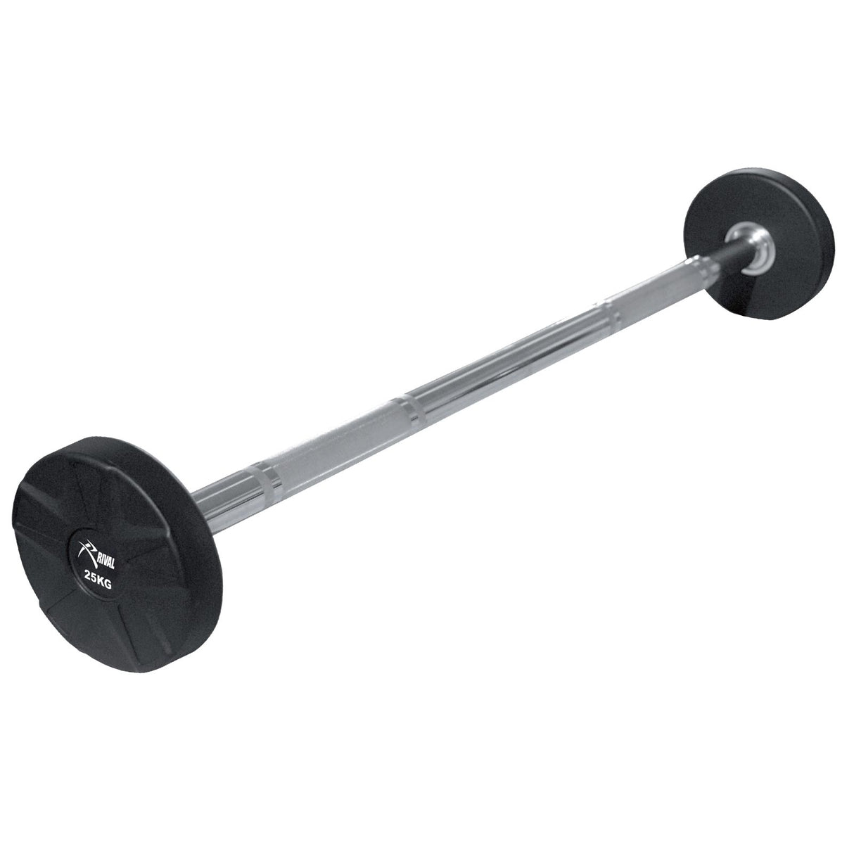 Rival Rubber Barbell 25kg Black