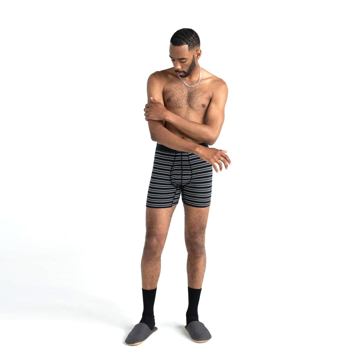 SAXX Ultra Boxer Brief Black Crew Stripe