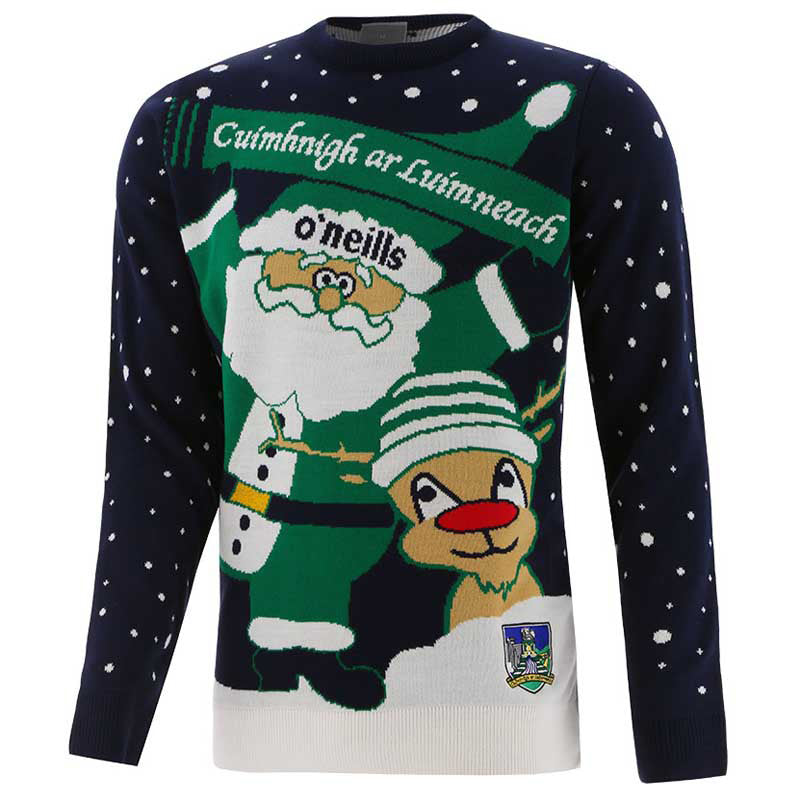 O'Neills Kids Limerick Xmas Jumper Green