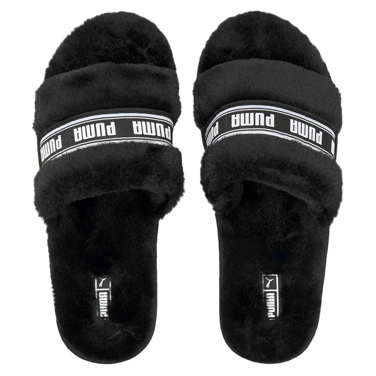 PUMA FLUFF KIDS UNISEX SLIPPERS BLACK
