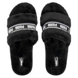 PUMA FLUFF KIDS UNISEX SLIPPERS BLACK