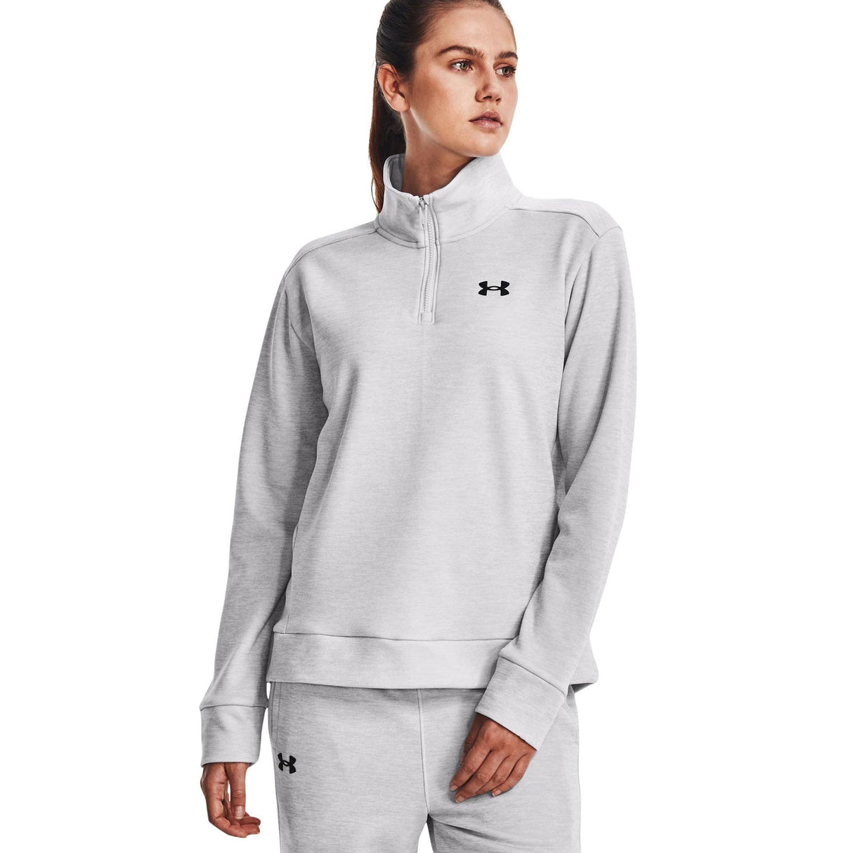 UA Wmns Armour Fleece QZ Grey