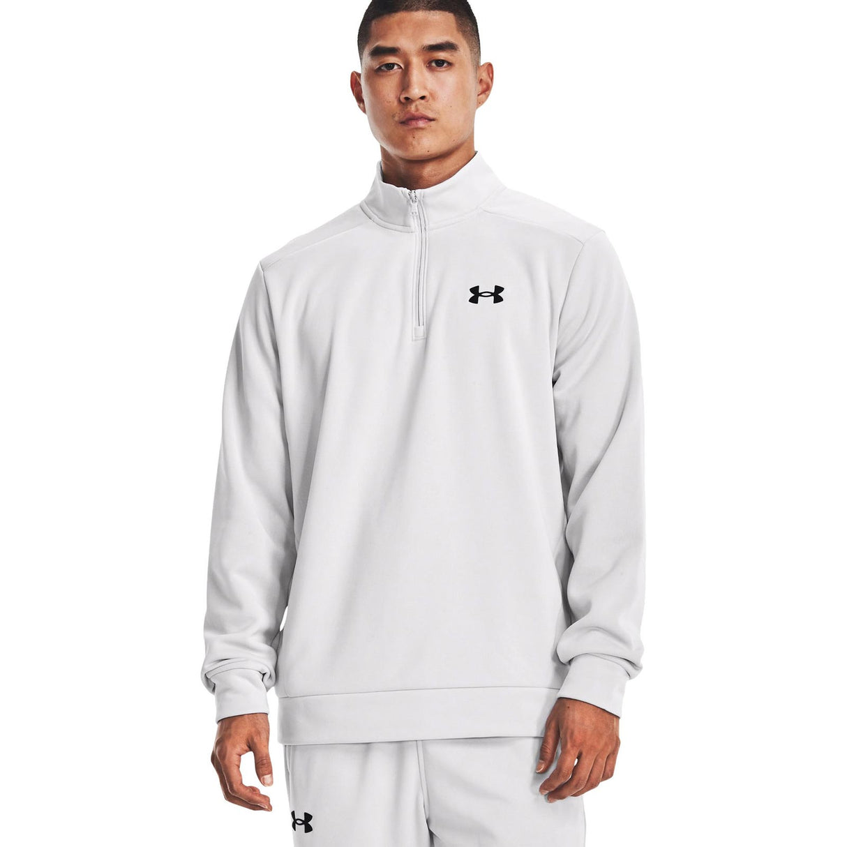 UA Mens Armour Fleece 1/4 Zip Grey