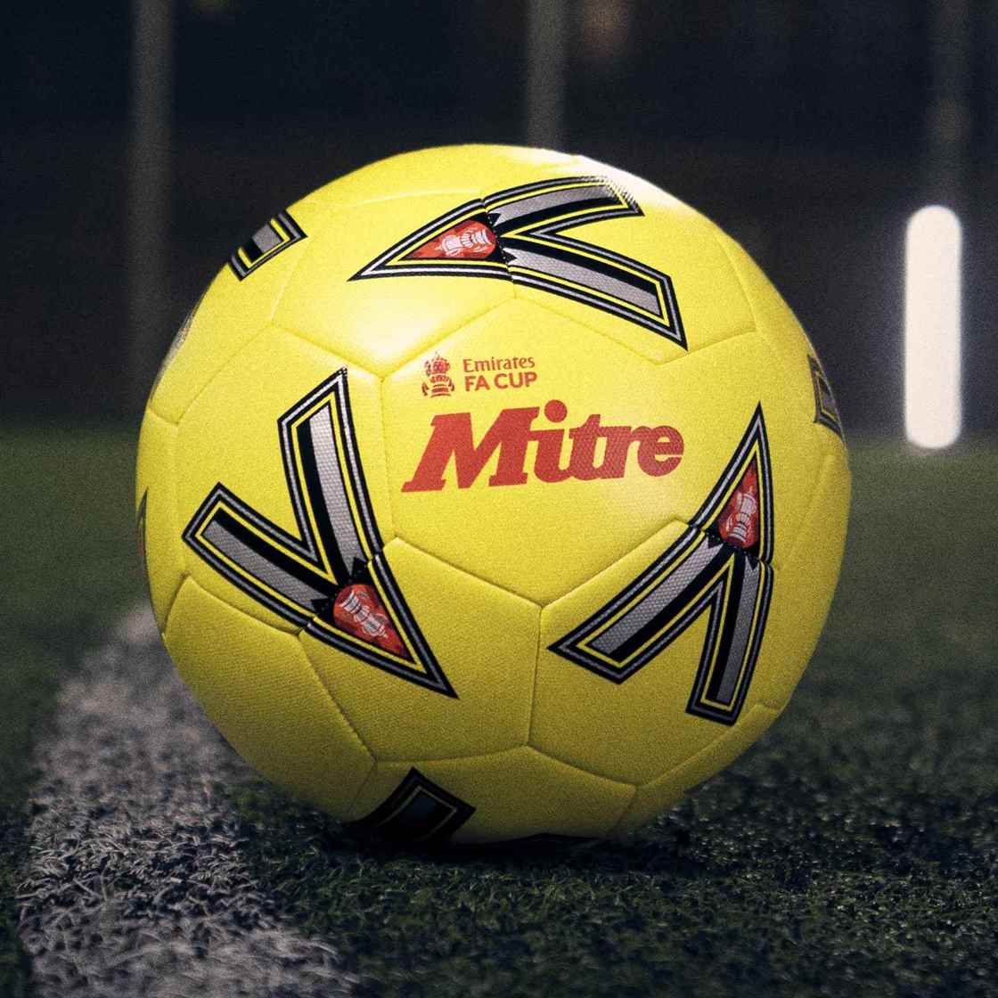 Mitre FA Cup 2223 Train Football 5 Yellw