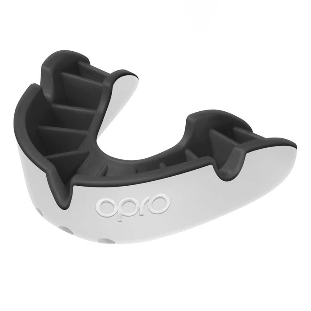 Opro Self-Fit M/guard Silver-Wht/Blk