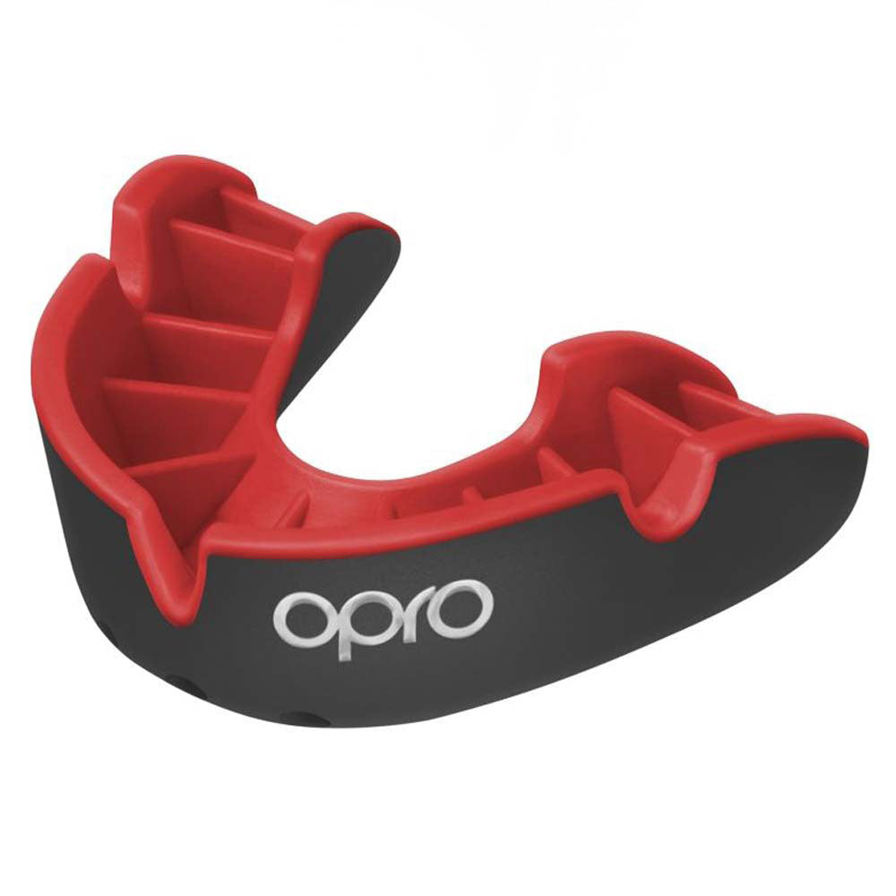 Opro Self-Fit Jnr M/guard Silv/Blk/Red