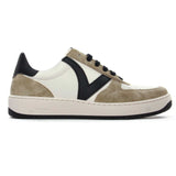 VICTORIA FAUX LTHER SNKER UNI WHT/BRWN/B