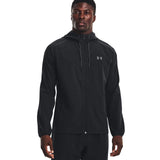 UA Mens Stretch Woven Windbreaker Black