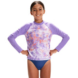 SPEEDO LS PRT PNL RASH TOP JF PRL/ORNG